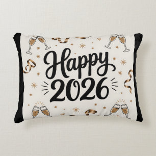 Accent Pillow-Happy New Year 2026 Accent Pillow