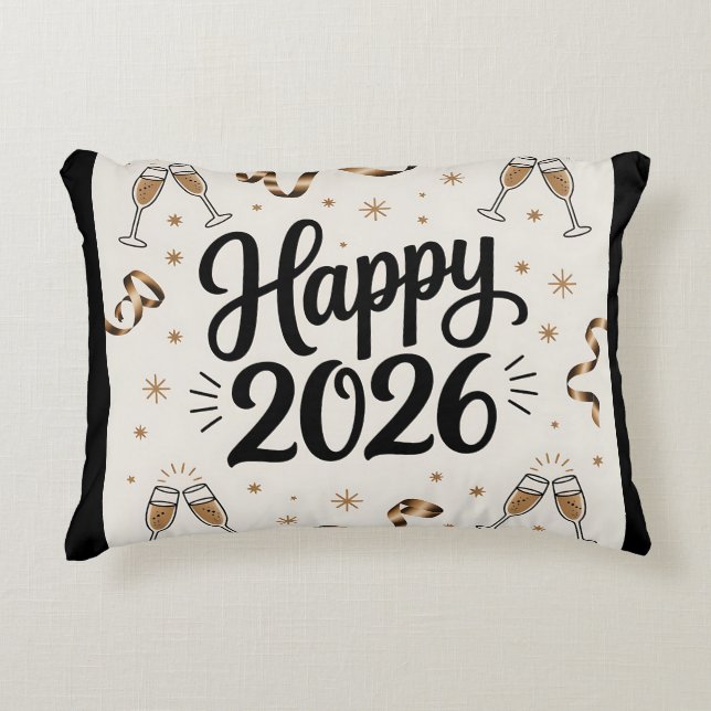 Accent Pillow-Happy New Year 2026 Pillow (Front)