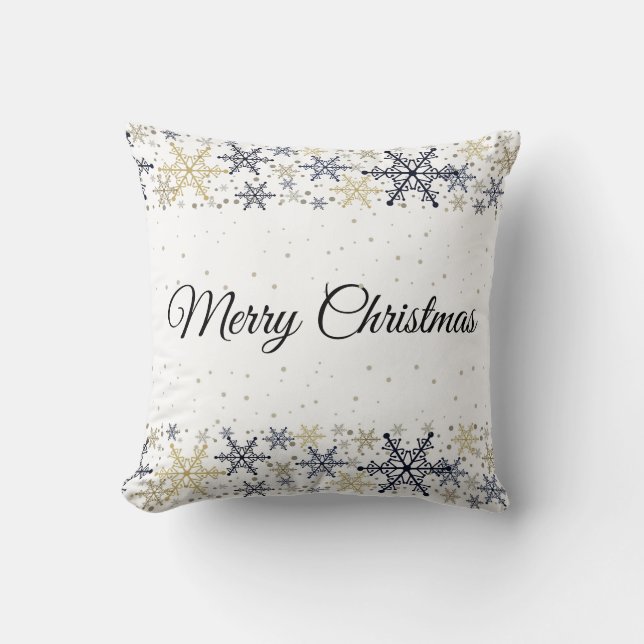Accent Pillow-Holiday Snowflakes Throw Pillow (Front)