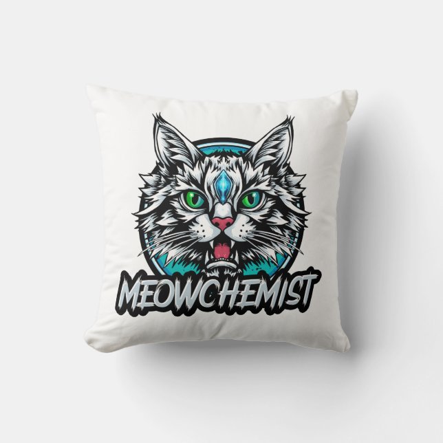 Accent Pillow (MEOWCHEMIST Double-Sided) (Front)