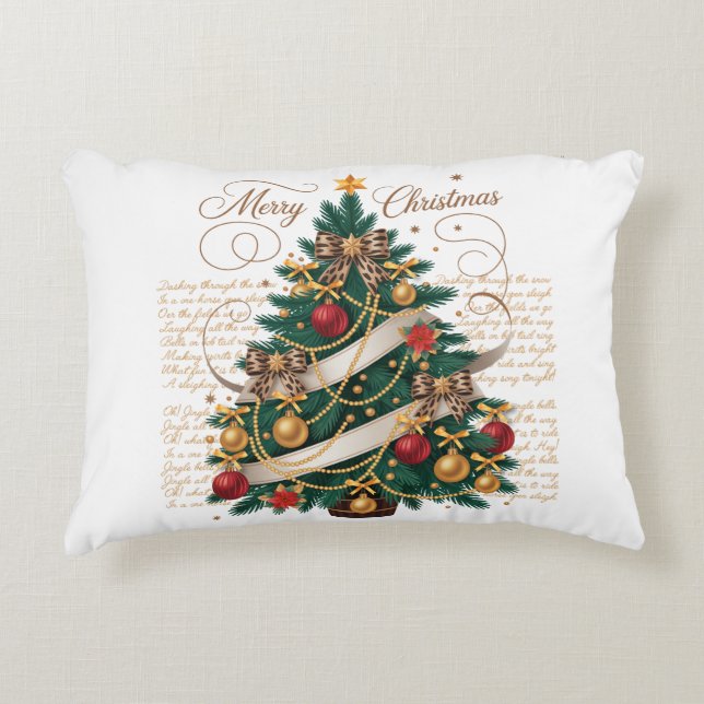 Accent Pillow-Merry Christmas Accent Pillow (Front)
