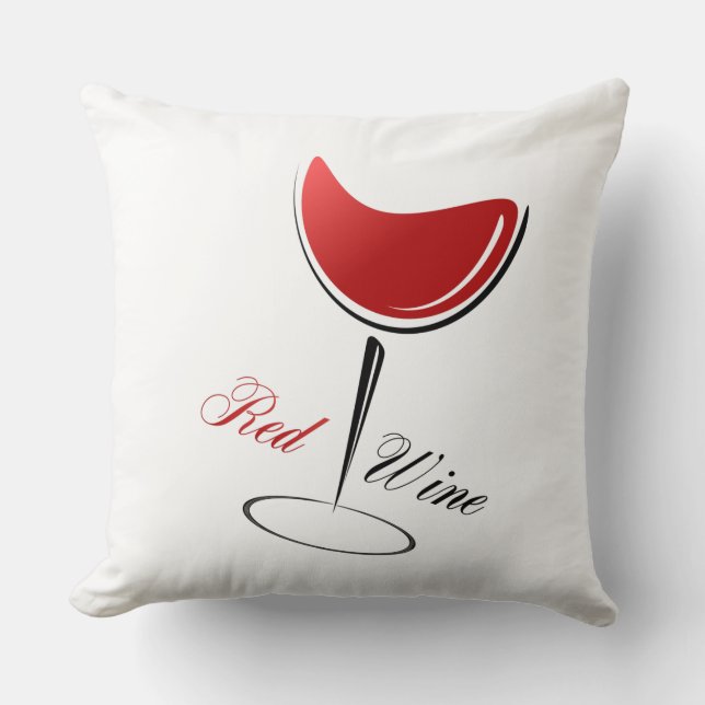 Accent Pillow-Red Wine Throw Pillow (Front)