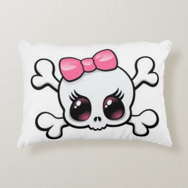 Accent Pillow/Skull Decorative Pillow (Front)