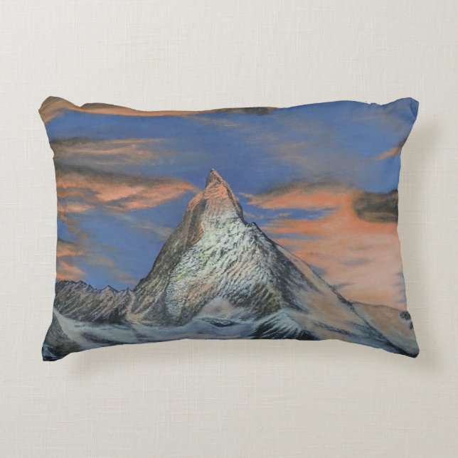 Accent Pillow - "The Matterhorn At Sunset" (Front)