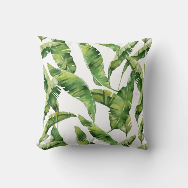 Accent Pillow-Tropical Palms Throw Pillow (Front)