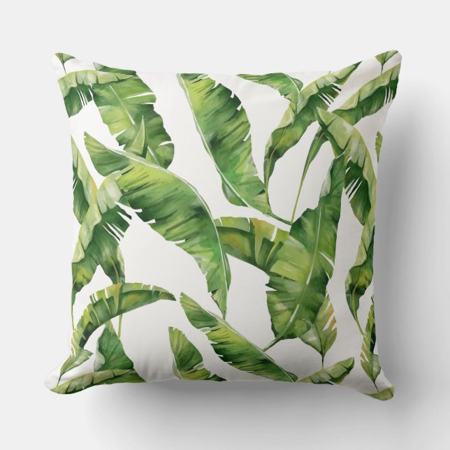 Accent Pillow-Tropical Palms Throw Pillow (Front)