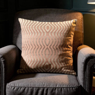 Accent Pillow Wavy Japonica & Ivory & Burnt Maroon