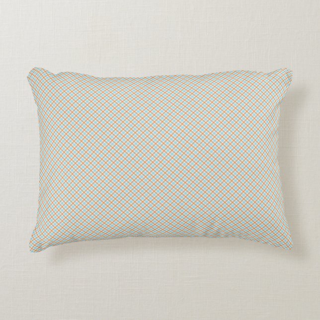 Accent pillow with a subtle, colorful geometric  (Front)