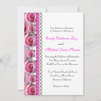 Accent rose Faire-part de mariage Rose