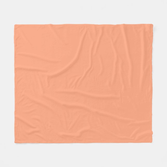 Accent Salmon Pink Colour Customizable Fleece Blanket (Front (Horizontal))