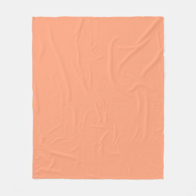 Accent Salmon Pink Colour Customizable Fleece Blanket (Front)