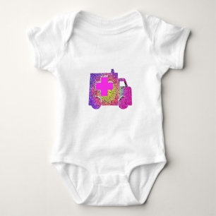 accented ambulance nurse emt doctor medical baby bodysuit