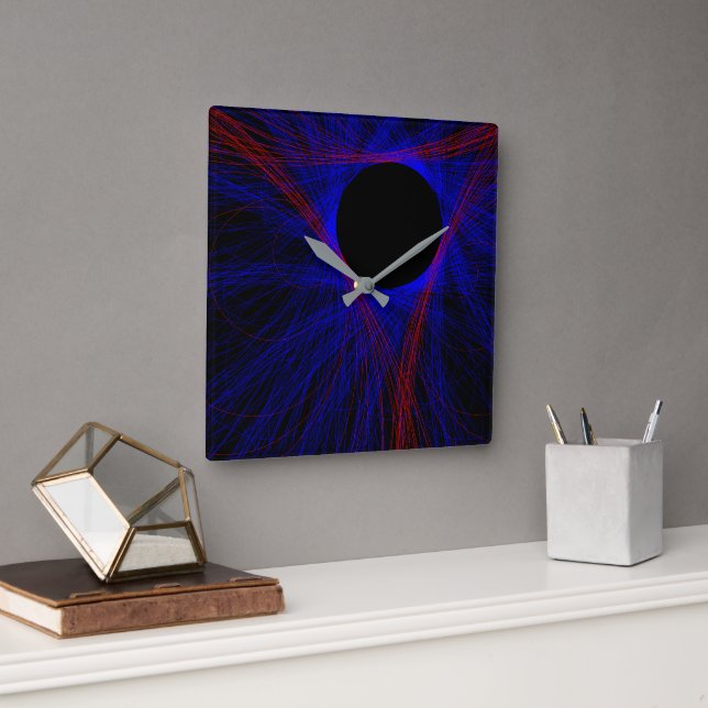 Accented Triangle Square Geometric Wall Clock (Office)