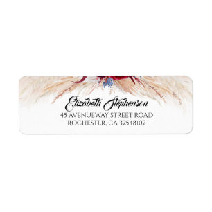 Accents Pampas Grass et Bourgogne Rouge et Marine