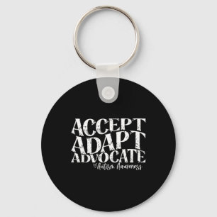 Accept Adapt Advocate Autism Awareness Keychain