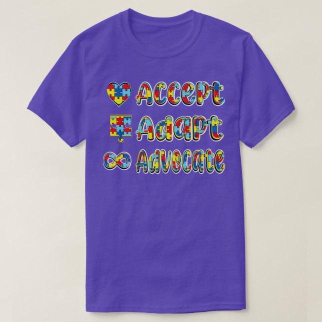 Accept adapt and advocate T-Shirt (Design Front)