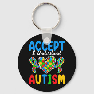 Accept And Understand Autism Day  Keychain