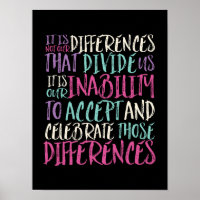 Accept Celebrate Differences Inspirational Quote