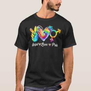 Accept Love Pride Transgender Tie Dye Lgbt Pride M T-Shirt