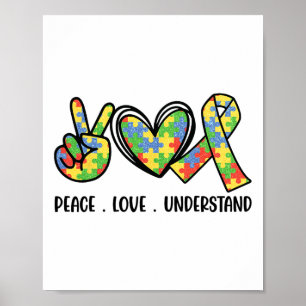 Accept Love Understand Autism Awareness Men Women  Poster