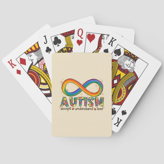 Accept Love Understand - Infinity Autism Awareness Playing Cards (Back)