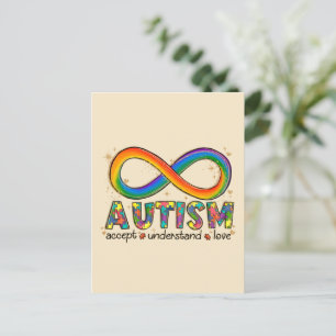 Accept Love Understand - Infinity Autism Awareness Postcard