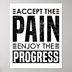 Accept The Pain - Uplifting Bodybuilding  Poster
