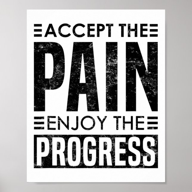 Accept The Pain - Uplifting Bodybuilding  Poster (Front)
