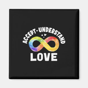 Accept Understand Love Autism Awareness ASD Infini Magnet
