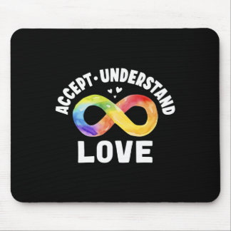 Accept Understand Love Autism Awareness Asd Infini Mouse Pad