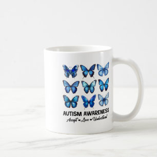 Accept Understand Love Autism Awareness Butterfly Coffee Mug