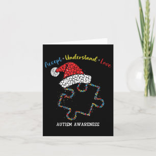 Accept Understand Love Autism Awareness Puzzle Chr Card