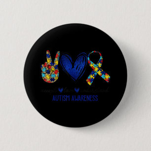 Accept Understand Love Autism Awareness T-Shirt Au 2 Inch Round Button