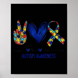 Accept Understand Love Autism Awareness T-Shirt Au Poster