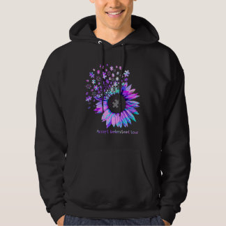 Accept Understand Love Autism Purple Hologram Sunf Hoodie