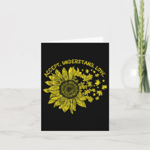 Accept Understand Love Autistic Kids Support Autis Card
