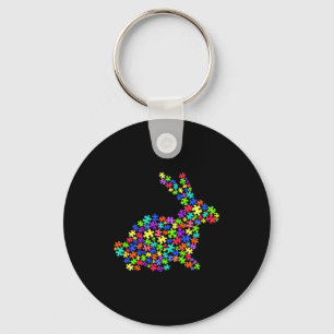 Accept Understand Love Bunny Autism Awareness East Keychain