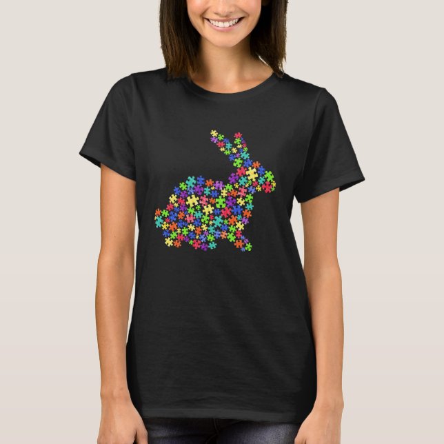Accept Understand Love Bunny Autism Awareness East T-Shirt (Front)