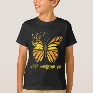Accept Understand Love Butterfly Shirt Autism Awar