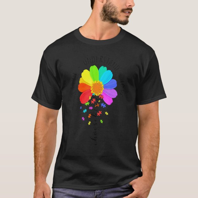 Accept Understand Love Choose Kind Autism Awarenes T-Shirt (Front)
