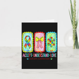 Accept understand love coquette autism awareness card