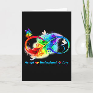 Accept Understand Love Infinity Butterfly Card