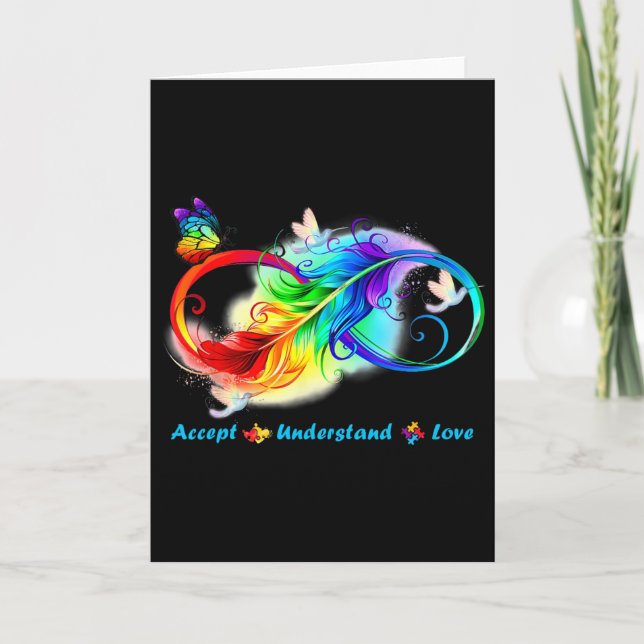 Accept Understand Love Infinity Butterfly  Card (Front)