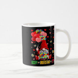Accept Understand Love Puzzle Autism Heart Gnome V Coffee Mug