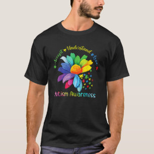 Accept Understand Love Sunflower Autism Awareness T-Shirt