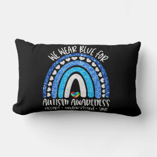 Accept Understand Love - We Wear Blue for Autism A Lumbar Pillow