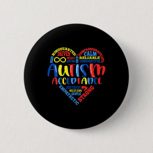 Acceptance Autism Awareness Month Support Puzzle P 2 Inch Round Button