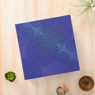 Acceptance   Blue Indigo Violet Boho Medallions Binder