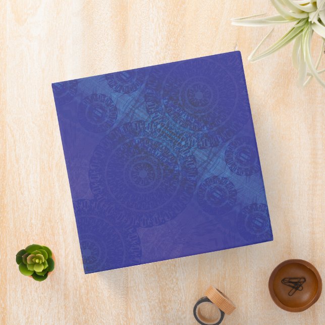 Acceptance | Blue Indigo Violet Boho Medallions Binder (In Situ)