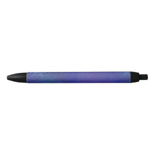 Acceptance   Blue Indigo Violet Boho Medallions Black Ink Pen